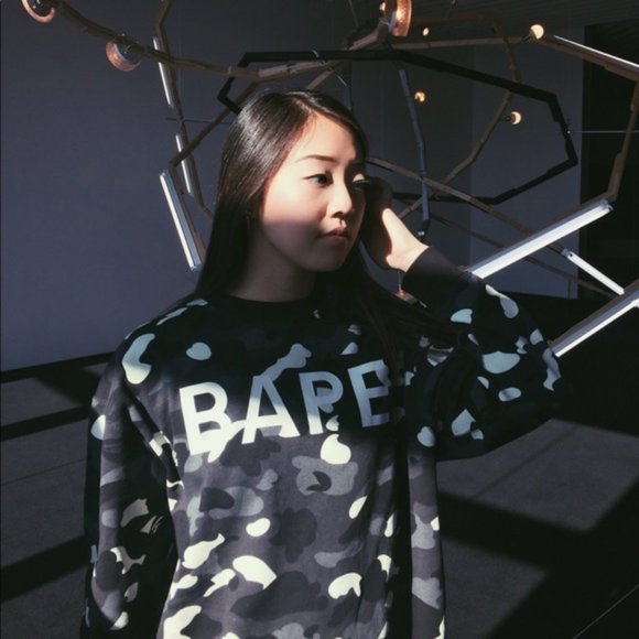 bape glow in the dark crewneck